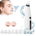 thumbnail image 1 of Aspirador de poros, aspirador removedor de espinillas Limpiador de poros facial eléctrico con 6 sondas funcionales intercambiables Limpiador de poros recargable por USB (Blanco) Adepaton HMHZ405, 1 of 7