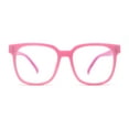 thumbnail image 3 of Kid Girls Flexible Rubber Hipster Horn Rim Blue Light Filter Computer Glasses Pink Purple, 3 of 4