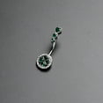 thumbnail image 4 of Body Candy Womens Steel Piercing Green Triple Drop Heart Shamrock Double Mount Belly Button Ring, 4 of 7
