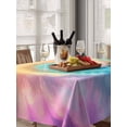 thumbnail image 6 of Colorful Tie Dye Table Cloth, Rainbow Ombre Abstract Pattern Art Waterproof Tablecloth for Rectangle Tables, Reusable Washable Fabric Table Cover for Restaurant Kitchen Dining Tables 60"x102", 6 of 6