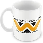Novelty Ceramic Coffee Mug Weyland Yutani Corp Building Better World Funny Mug Anniversary Birthday Christmas Gifts Tea Cups Home Decor, 11 Oz
