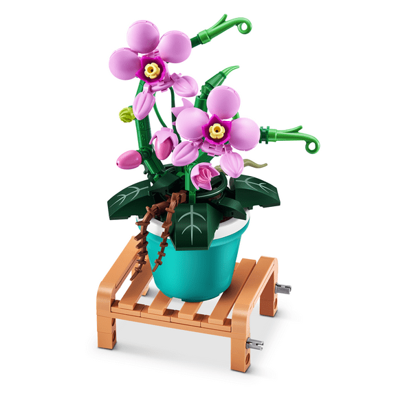 MAX Premium Garden Pot Plants Building Bricks Collection (up to 233 Pieces, 6 to Collect). (Phalaenopsis, 1 Capsule)