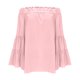 thumbnail image 3 of HongQid Womens Off The Shoulder Long Bell Sleeve Tops Flared Casual Loose Blouse, 3 of 6