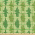 thumbnail image 2 of Forest Fabric by the Yard, Repetitive Print of Fern Trees Botany Elements, Decorative Upholstery Fabric for Chairs & Home Accents, Green Apple Green by Ambesonne, 2 of 5