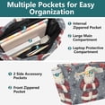 thumbnail image 3 of FORMRS Tote Bag for Women Quilted Large Capacity Travel Work Carry On Shoulder Handbag, Christmas Santa, 3 of 7