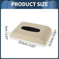 thumbnail image 4 of Organizador de caja de pañuelos para automóvil Unique Bargains, con costura en los bordes, PU, 9.25"x4.92"x1.97", beige, 1 pieza, 4 of 6