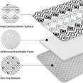 thumbnail image 5 of Boho Black and White Geometric Ethnic Pattern Bathroom Rugs Sets 3 Piece,Toilet Cover Set,Absorbent Non Slip Bathroom Mats Sets with U-Shaped Contour Rug Toilet Rug Set, 5 of 5