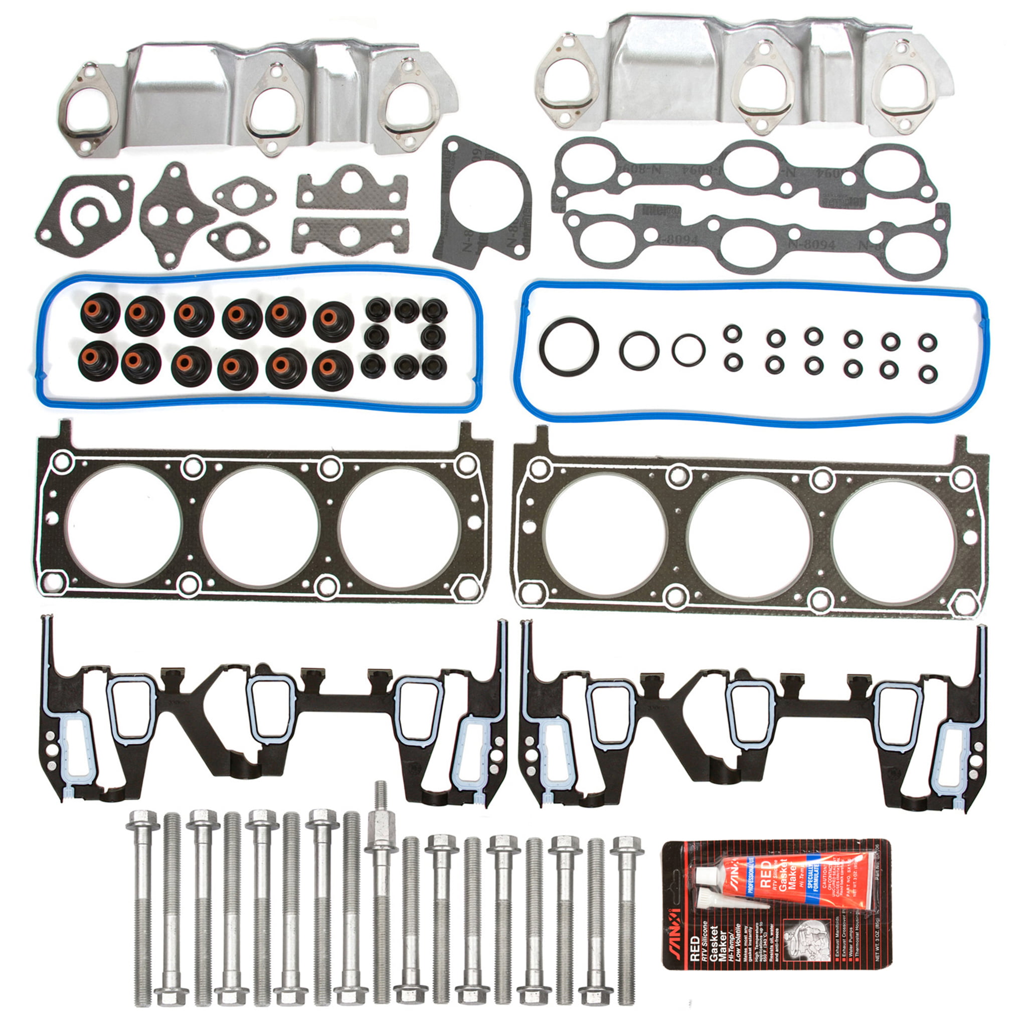 Domestic Gaskets HSHBLF8-10402 Lifter Replacement Kit fits 95-99 Chevrolet Pontiac Buick Oldsmobile 3.1 OHV Head Gasket Set Head Bolts Lifters 