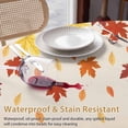 thumbnail image 4 of Round Tablecloth Orange Fall Thanksgiving Pumpkins Waterproof Oil Proof Polyester Table Cloth Cover Decor for Home Dining Outdoor,Patio,Parties, 54" Dia. Maple Leaves Farmhouse, 4 of 9