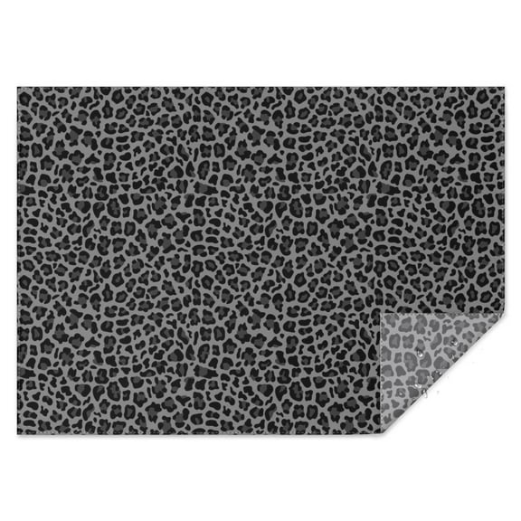 Black Leopard Print Rectangle Tablecloth 60"x84",Waterproof Polyester Rectangle Table Cloth, Wipeable Spillproof Polyester Tablecloth for Dining, Camping, Indoor and Outdoor
