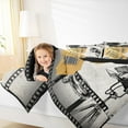 thumbnail image 4 of Manfei Movie Theater Theme Queen Comforter Set,Cinema Tickets Bedding Sets,Gray Filmstrip Bedding Comforter Set For Girl,Microfiber Bedroom Decor Reversible,3pcs, 4 of 8