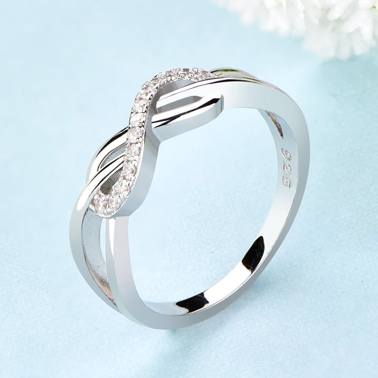 Starchenie 925 Sterling Silver Infinity Promise Ring for  display picture 1