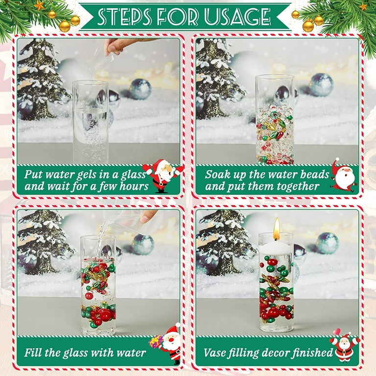 Christmas Vase Fillers, Floating Pearls Water Beads for Vases