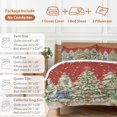thumbnail image 6 of Christmas Bedding Duvet Cover Set Twin Size 4 Pieces Xmas Bunny Sweater Snowflakes Pine Tree Red Bedding Set with Zipper Closure, 1 Comforter Cover 68x86 Inches 1 Flat Sheet & 2 Pillow Cases, 6 of 7