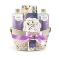 thumbnail image 1 of Delicia de aromaterapia Lavish Lavender Spa Cesta de regalo para baño y cuerpo para mujeres Kit de spa en casa Regalos definitivos para mujeres Relajación Mimos Lavanda de lujo, 1 of 5