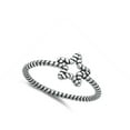 thumbnail image 4 of Rope Knot Star Ring .925 Sterling Silver Band Jewelry Female Male Unisex Size 9, 4 of 4