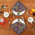 thumbnail image 4 of Coolnut Retro and Elegant Bohemia Cloth Napkins Set of 1, Durable Printed Washable Table Napkins for Valentines, Weddings, Dinners Parties Home Decor, 20 x 20 Inch Washcloth Gift, 4 of 7
