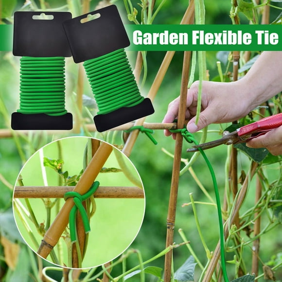 EGNMCR Garden Flexible Tie, Tie Soft Twists Plant Ties TPR Twists Tie Support Plant Vines 2PC Plants Ties