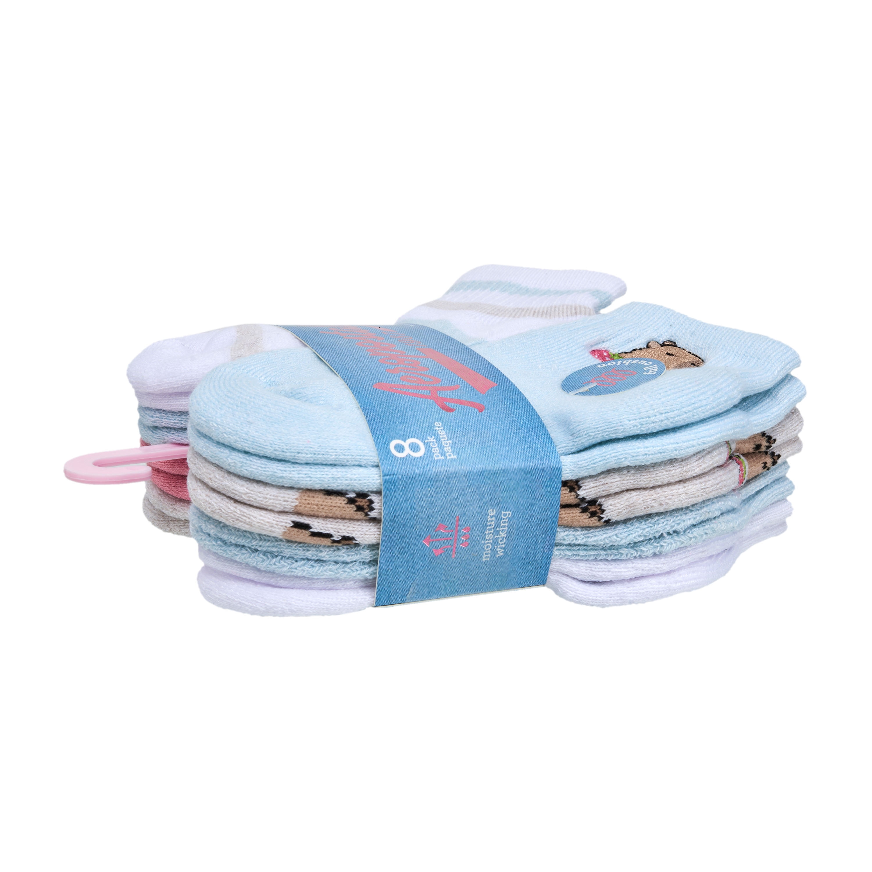 Aeropostale Girls Full Cushion Quarter Kids Socks (8-Pack) – Capybara Embroidery