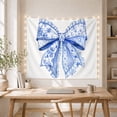 thumbnail image 5 of Blue Floral Ribbon Bow Tapestry, 5 of 7