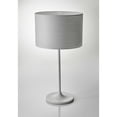 thumbnail image 2 of White on White Metal Table Lamp, 2 of 3