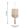 thumbnail image 2 of FSLiving BOHO Natural Cotton Rope Plaited Article Replacement Shades for Table Lamp Chandelier Pendant Light Handmade Macrame Lamp Shade Vintage Bulb Guard Hanging Ceiling DIY Decorative DZ0258, 2 of 5