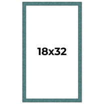 18x32 Frame Blue Rustic Barnwood Solid Wood Picture Frame Width 1.25 Inches | Interior Depth 0.5
