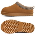 thumbnail image 5 of Litfun Genuine Suede Slippers for Women Cozy Winter House Shoes Fuzzy Memory Foam House Slippers, Chestnut, 5 of 7