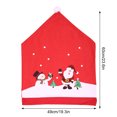 thumbnail image 4 of Bewildely Cozyhoma Weihnachtsstuhlbezüge, Weihnachtsmannmützen-Stuhlhussen, roter Stuhlrückseite, Weihnachten, Party, Abendessen, Type3 NO3, 4 of 6