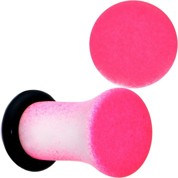 Body Candy 4 Gauge 2Pc Ear Plugs White Pink Ombre Matte Acrylic Single Flare Ear Plug Gauges Set of 2