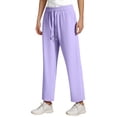 thumbnail image 6 of HXWCHs Women's Casual Athletic Trousers Soft Comfortable Loose Fit Straight Leg Pants for Everyday Wear XXL Light Purple, 6 of 6