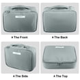 thumbnail image 4 of Unique Bargains 1 Pcs Makeup Bag Cosmetic Travel Bag Case Large Makeup Bag Make Up Brush Organizer Bag for Women Gray, 4 of 6