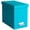Turquoise, variant on Bigso John Fiberboard Label Frame Desktop File Storage Box - Document Organizer For Important Paperwork Durable Hanging With A Lid & Metal Window 7.36 X 13.38 10.51 In Blue