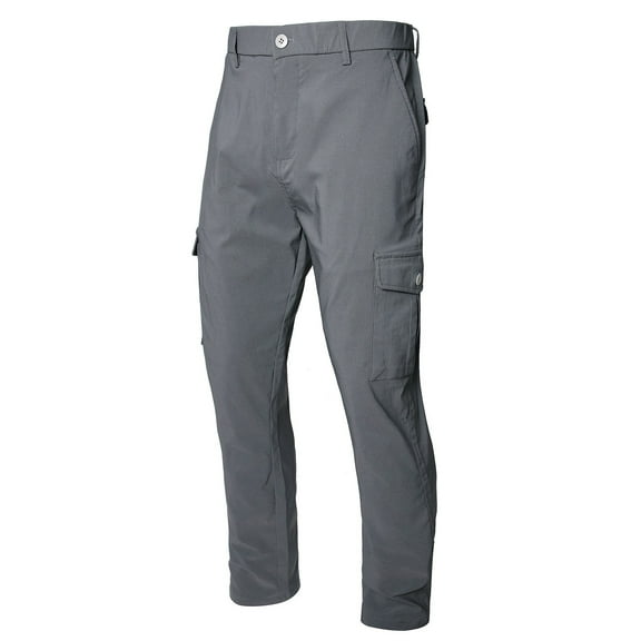 Men's Dress Pants Casual Summer Beach Drawstring Loose Trousers Straight Casual Business Pants Dark Gray