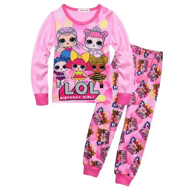 Conjunto de ropa Lol para nina pijama sorpresa de muneca de dibujos animados chandal de algodon suave ropa de moda para ninos 2 piezas novedad Bodega Aurrera en linea
