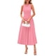 thumbnail image 1 of Vestido PRETTYGARDEN Rosa Sin Mangas Línea A Midi XL, 1 of 8