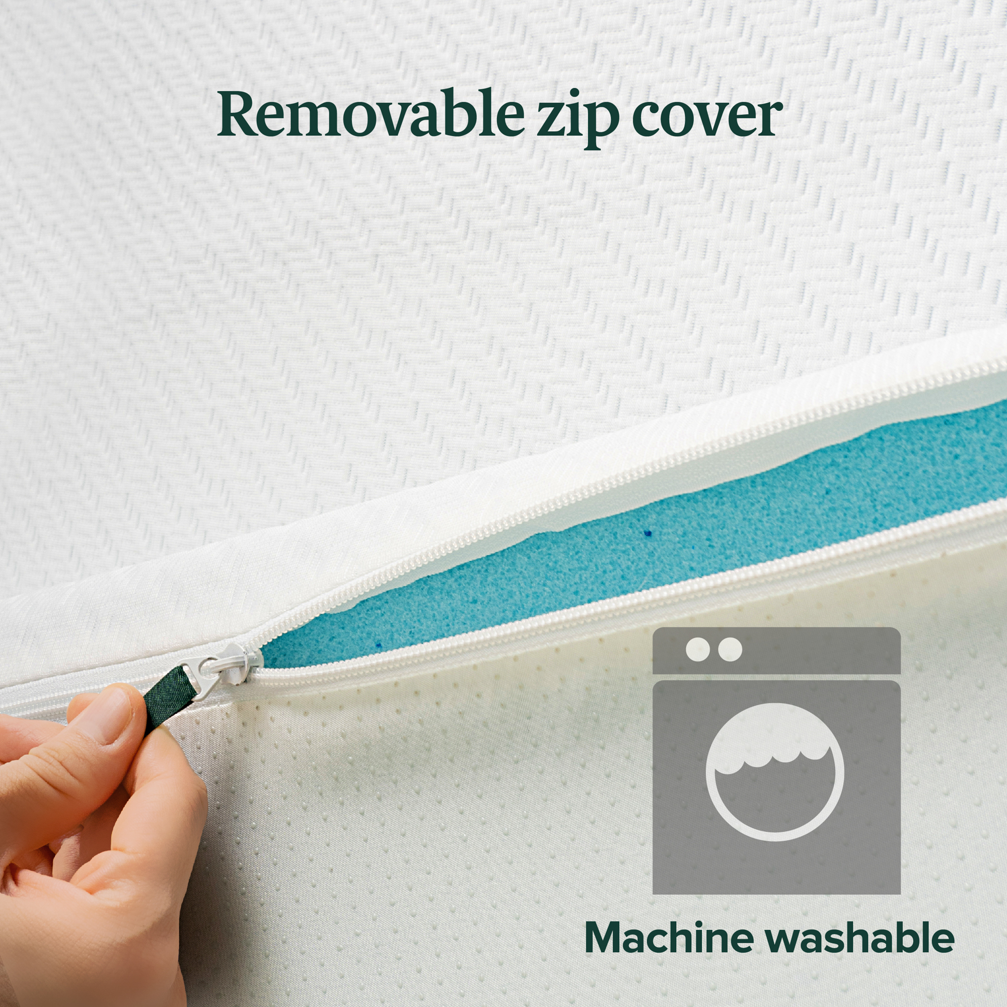 Zinus 4" 7-Zone Cooling Gel Memory Foam Mattress Topper, Twin
