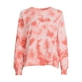 thumbnail image 3 of Time & Tru Women's Fashion Tie-Dye Raglan Sweatshirt, 3 of 5