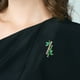 thumbnail image 5 of Broche vintage de hoja verde, broche de hoja para hombre y mujer, broches con pedrería, accesorios de ropa, 5 of 8