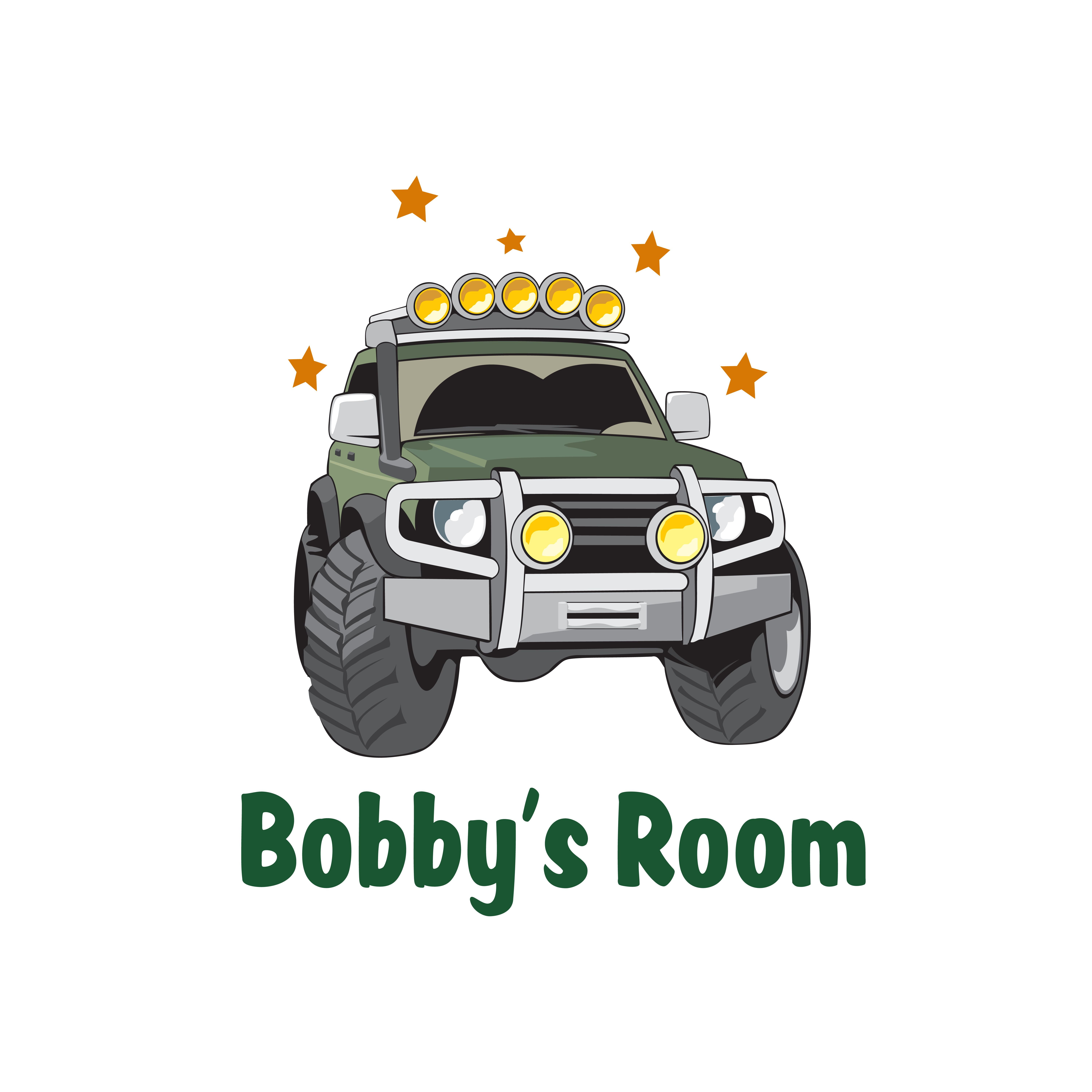 Personalized name wall sticker custom name wall decal truck wall