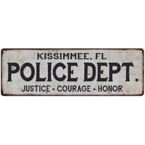 KISSIMMEE, FL POLICE DEPT. Home Decor Metal Sign Gift 6x18 206180012501