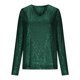 thumbnail image 4 of Karight Sequin Tops for Women Long Sleeve Glitter Sparkly Shirts V Neck Dressy Date Night Party Holiday Outfits Blouses, 4 of 6