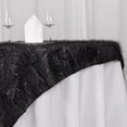thumbnail image 5 of BalsaCircle 72x72 in Black Metallic Foil Tinsel Polyester Square Table Overlay Party Events Decorations Supplies, 5 of 8