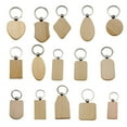 thumbnail image 3 of Wood Blank Keychain Ring Home Door Tags Pendant Car Key Chain Holder Backpack Purse Decoration Keyrings DIY Signs Tag Making Ornament Type 3, 3 of 7