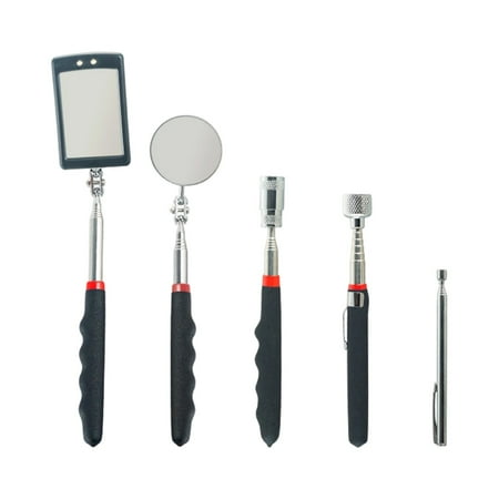 YEESHU Pickup Tool Set for Men with 360 Swivel Inspection Telescoping Magnet Pickup Tool with LED Flashlight Mechanic Tools and Cool Gadget for Dad Husband and Handyman Use
