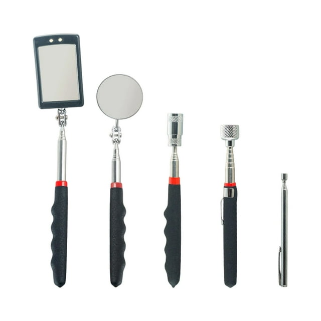 Woodworking Tool Set Pickup Tool Set for Men with 360 Swivel Inspection Telescoping Magnet Pickup Tool Led Flashlight Mechanic Tools & Cool Gadgets for Men Dad Husband Carpenter Tools,Diy Wood Tools,