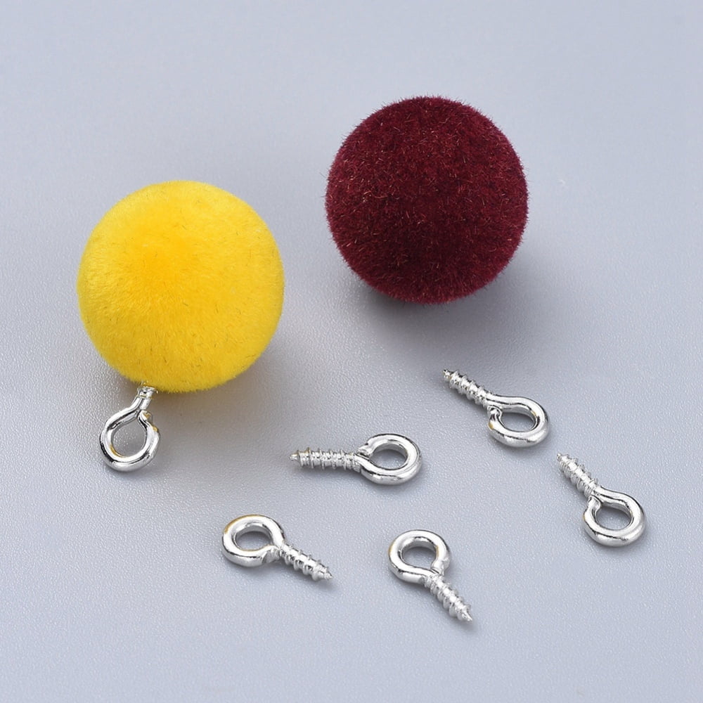 10000pcs Iron Screw Eye Pin Peg Bails For Half Drilled Beads 8x4x1mm Hole: 2mm
