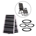 thumbnail image 1 of Tela de repuesto para sillón reclinable Macarena impermeable Negro Gris + cuerda, 1 of 8