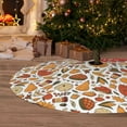 thumbnail image 6 of Pofeuu Thanksgiving with Food Print Christmas Tree Skirt, Merry Christmas Skirt Xmas Tree Ornaments for Xmas Holiday Party Decorations-48", 6 of 7