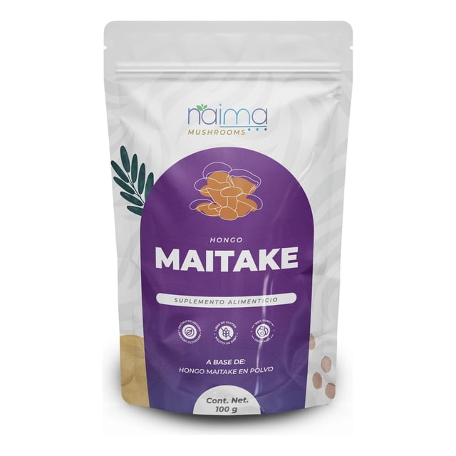 NAIMA Hongo Maitake en Polvo, 100 g | Hongo Adaptógeno 100% Puro| Suplemento Vegano, Antioxidante Natural y Bienestar Diario | Sin Aditivos
